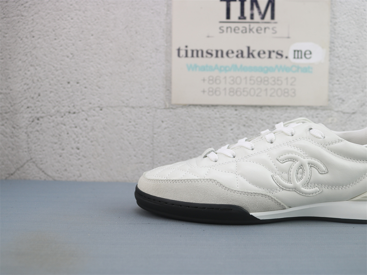 CHANEL 24a Low-Top German Army Trainers Casual Shoes White